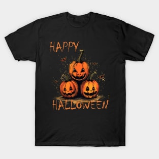 Happy Halloween pumpkins T-Shirt